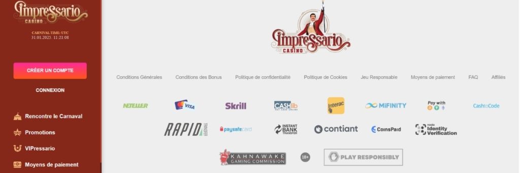 Impressario Casino Informations